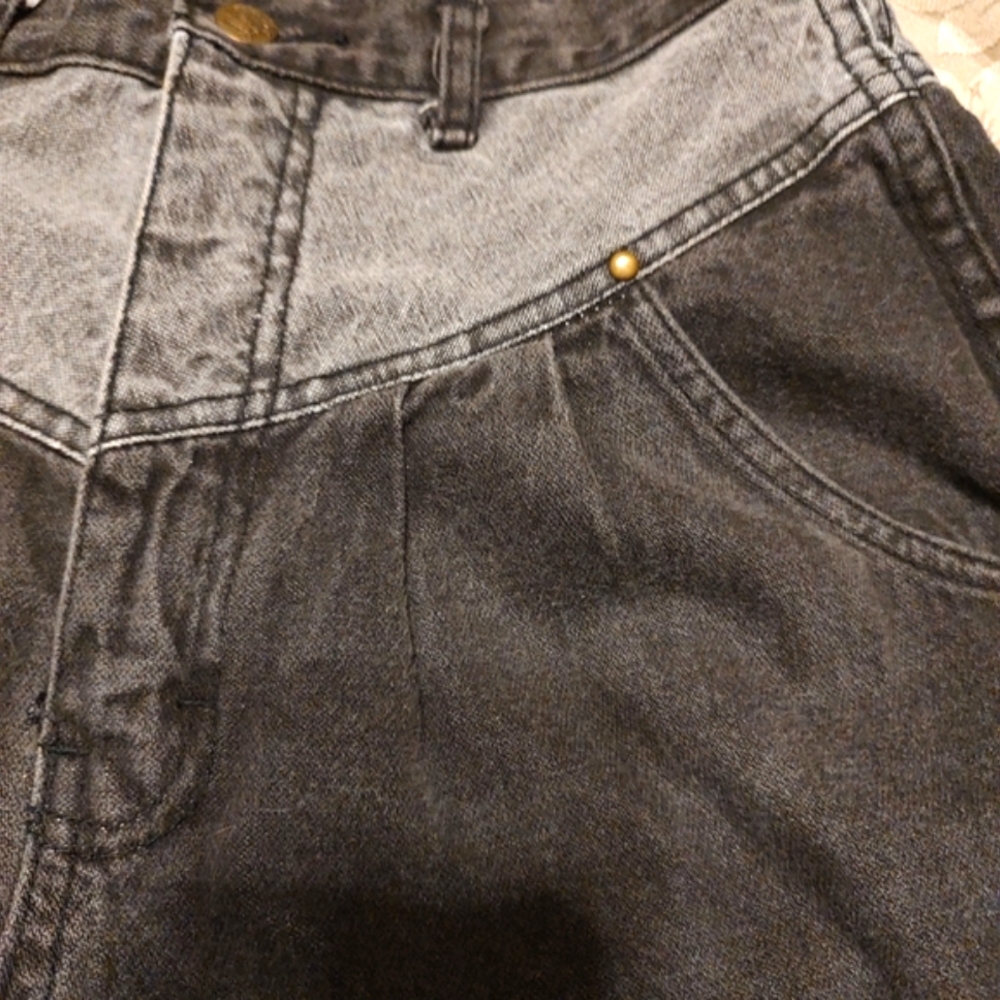 🐈⬛🩶🐈⬛ Amazing Vintage 80's Authentic Gitano 2-Toned Black & Grey Jeans - 10 - Picture 7 of 16